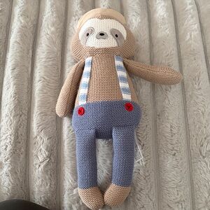 Cuddle Me Brown and Blue Sloth Plush Toy